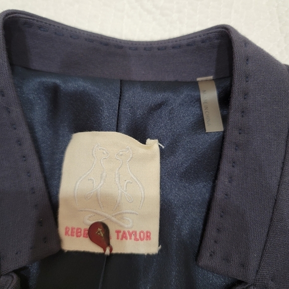 Rebecca Taylor ponte tuxedo navy studded blazer. - Picture 4 of 17